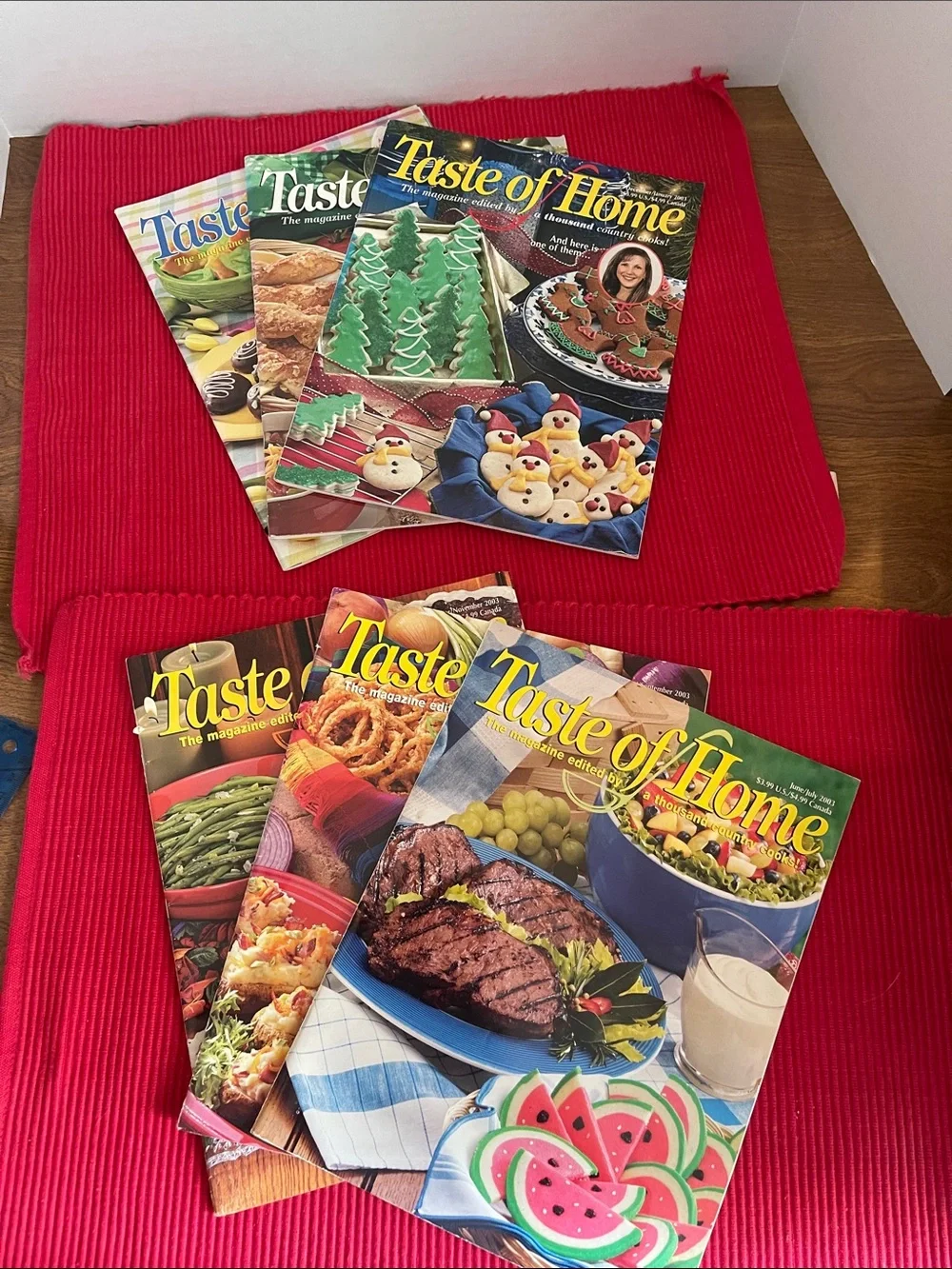 Taste of Home Magazines 2003 set all 6 for year